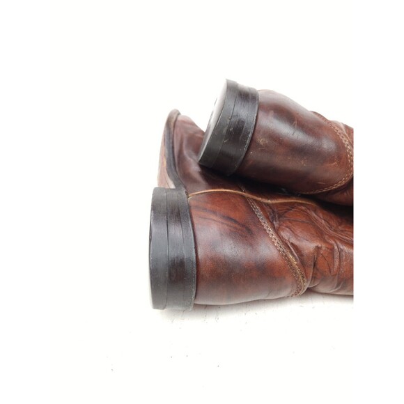 Women's Justin Roper 3163 Cowboy Boots Chestnut Deerlite Marbled Sz 6.5 B - Picture 10 of 11